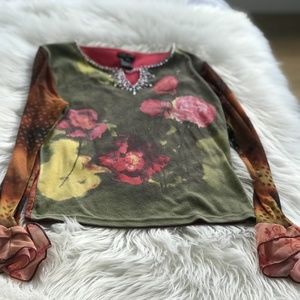 Jane Doe Collections Embellished long sleeved top